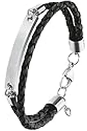 QS by s.Oliver Ident brazalete de acero inoxidable de los hombres de la joyería del brazo, 20+2 cm, plata, Viene en caja de regalo de joyería, 2020903
