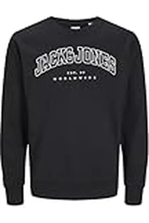JACK & JONES JUNIOR JJECALEB Varsity Sweat Crew Neck SN Moda juvenil Sudadera, , 152 para Niños