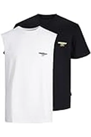 JACK & JONES Jorbora Oversize SL Mix 2pk MP Juego Camiseta sin Mangas, , L Hombres