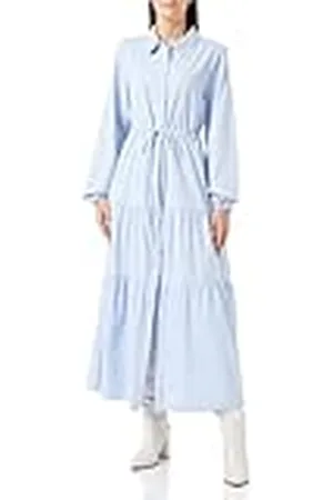 Blonda Vestido Largo de Algodón, , M para Mujer