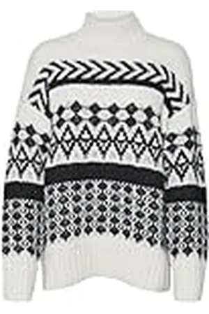 VERO MODA Vmample LS Highneck Ga Boo Jersey Punto, Abedul, XS para Mujer