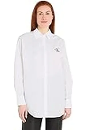 Calvin Klein Jeans Loose MONOLOGO Shirt J20J221866 Camisas de Tejido, , L para Mujer