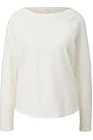 QS by s.Oliver 2141838 Camiseta de Manga Larga, Crema , 48 para Mujer