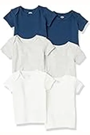 Amazon Camiseta con Hombros Abiertos Unisex Bebés, Pack de 6, , Prematuro