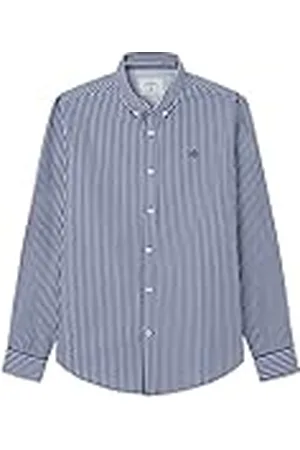 Springfield Camisa de Poplin con Rayas popelín, , XS para Hombre