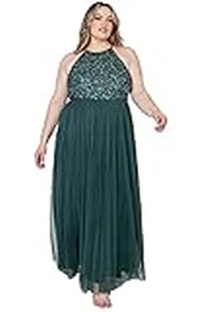 Maya Deluxe Vestido de Novia para Mujer Dama de Honor, Verde Esmeralda, 44