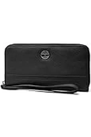 Timberland Cartera de Cuero RFID con Cremallera Alrededor de Las Mujeres con Correa para la muñeca, Negro (Percha), Talla única