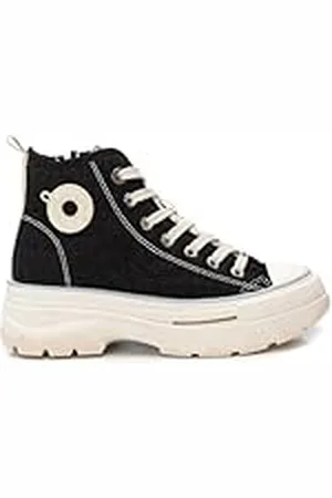 Refresh Zapatilla Mujer Negro - Calzado Cómodo y Versátil - Moda casual - Modelo 17256302 (Talla 37)
