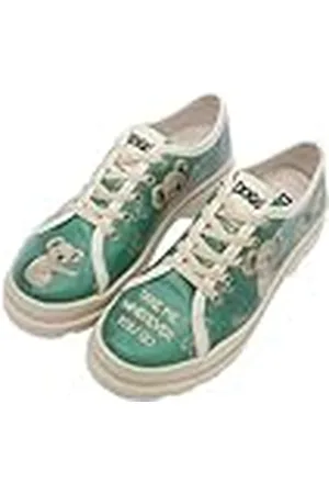 Dogo Alessandra, Zapatos Gruesos de Mujer, Koala, Zapatos Veganos Estampados,37 EU