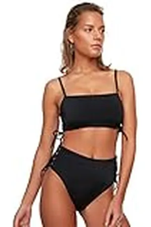 Trendyol Bikini de Cintura Alta con Detalles en la Parte Superior Inferior, , 38 para Mujer