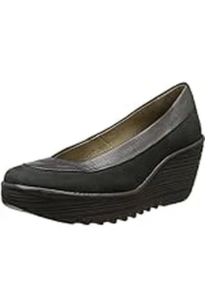 Fly London Yoko - Bailarinas para Mujer, Color Negro (Cupido/Borgogna Black/Graphite), Talla 36