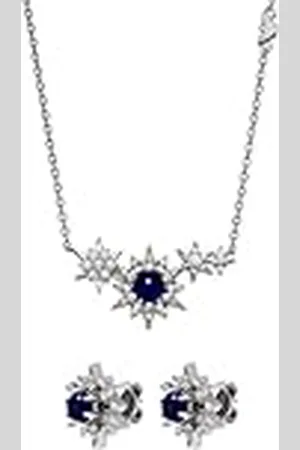 Emporio Armani Collar y pendientes de plata esterlina para mujer, conjunto