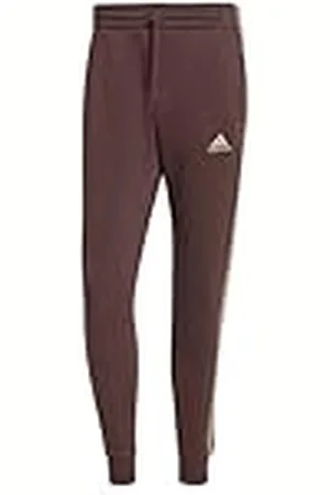 adidas Hombre Essentials Fleece 3-Stripes Tapered Cuff Pants, , L