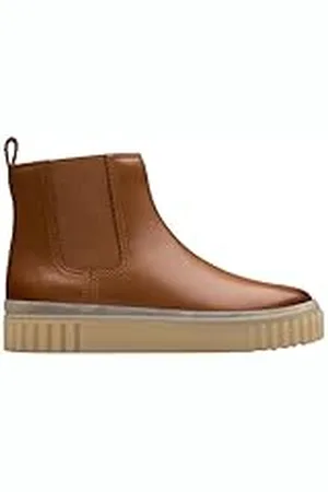 Clarks Mayhill Top, Botas Estilo Chelsea Mujer, marrón (Tan Leather), 41 EU