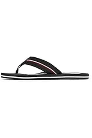 Tommy Hilfiger Chanclas Hombre Corporate Beach Sandal Zapatillas de dedo, (Black), 44