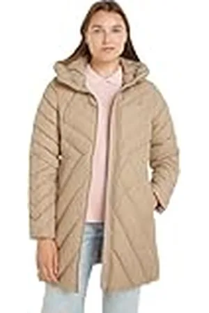 Tommy Hilfiger Abrigo de Plumas Mujer Chevron Down Coat con Capucha, , XL