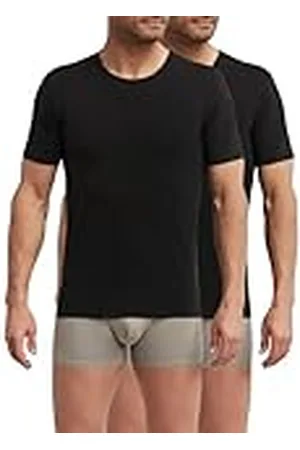 Dim Pack Camisetas termorreguladoras Algodón Cuello Redondo Hombre x2, Negro, M