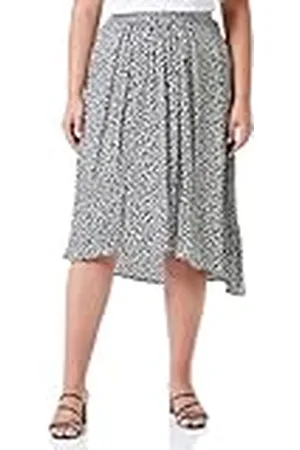 Replay W9869 All Over Printed Viscose Satin Falda, , XL para Mujer