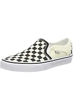 Vans Asher, Zapatillas Deportivas, Mujer, (Checkerboard) Black/White, 42.5 EU