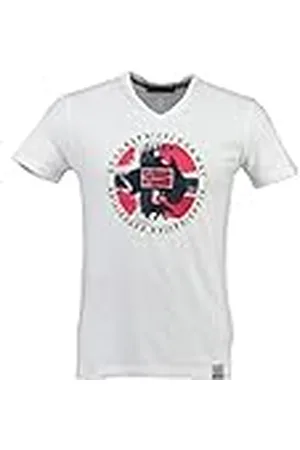 Geographical Norway Jexcursion Men Camisetas, Blanc, XL para Hombre