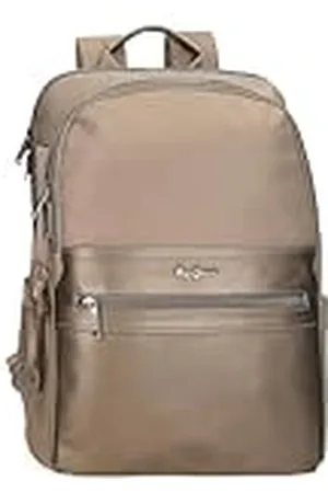 Pepe Jeans Mochila para Portátil Portátil 15,6 pulgadas Beige 29x40x11 cms Poliéster y PU 15,6L by Joumma Bags