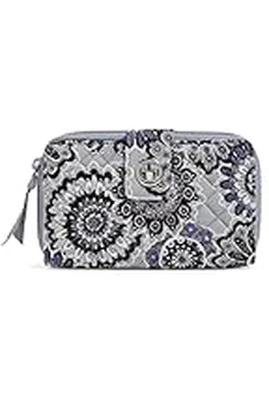 Vera Bradley Cartera Turnlock de algodón para Mujer con protección RFID, medallón Tranquilo, algodón Reciclado, Talla única