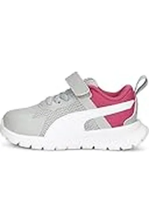 PUMA Evolve Run Mesh AC+ INF, Zapatillas Unisex niños, Cool Light Gray White-Glowing Pink, 20 EU
