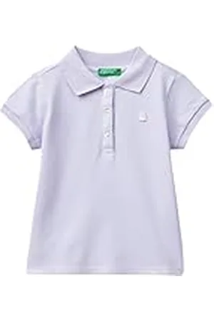 Benetton Camiseta Polo M/M 3WG9C300O Camisa, , 122 cm para Niñas