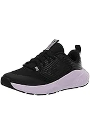 Under Armour UA W Charged Commit TR 4 Zapatillas de deporte para mujer, ligeras zapatillas transpirables, color negro/morado claro/negro metálico