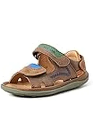 Geox J Sandal Lipari Boy, Sandalias para Niño, Multicolor (Brown/Royal), 35 EU