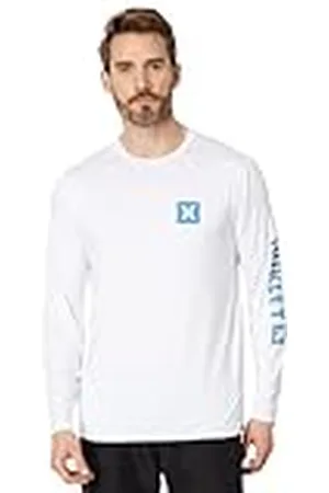 Hurley Everyday Hybrid UPF-Camiseta de Manga Larga Camisa de protección de Sarpullido, , S para Hombre