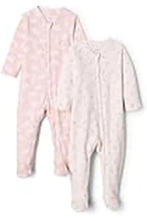 Amazon X Sofia Grainge Pelele de Algodón con Pies para Dormir y Jugar Unisex Bebés, Pack de 2, , 0 Meses