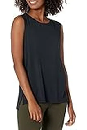 Amazon Top de Yoga de Algodón Suave de Corte Relajado (Disponible en Tallas Grandes) (Anteriormente Core 10) Mujer, , M