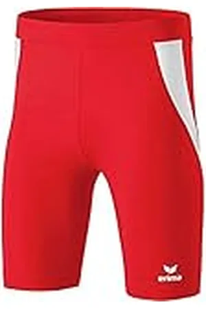 Erima Shorts Tight - Calcetines para niña, Color Rojo/Blanco, Talla DE: 116