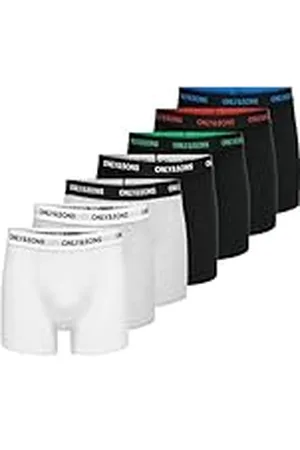 Only & Sons Onsfitz Solid Trunk Noos-Pack de 7 Unidades Bóxer, , XL para Hombre