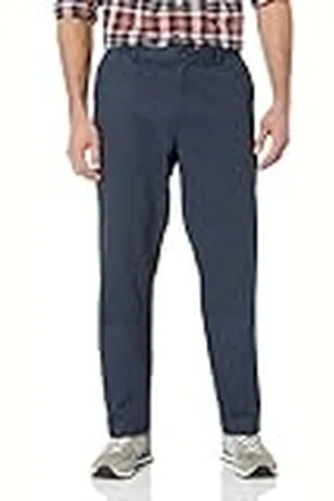 Amazon Pantalón Chino sin Pinzas Antiarrugas de Ajuste Recto Hombre, , 34W / 28L