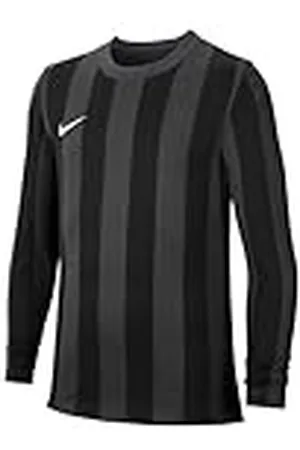 Nike Unisex Niños Camiseta Y Nk Df Strp Dvsn IV Jsy Ls, Gris, Negro y Blanco, CW3825-060, M