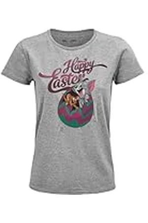 Tom & Jerry Wotomjets010 Camiseta, Gris Melange, XL para Mujer