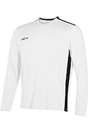 Mitre Kids Charge Long Sleeve Football Match Day Shirt - White/ Black Large Youth/30-32 Inch