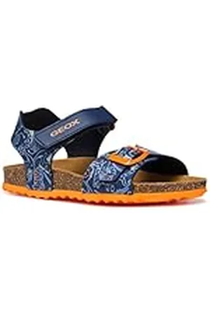 Geox J Ghita Boy B, Sandalia, Navy/Multicolor, 37 EU