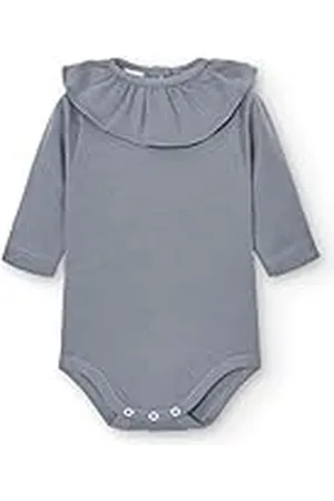 BABIDU Body Bebé Manga Larga Algodón 100%, Body Bebé Recien Nacido Con Cuello Volante Bolillo, Tejido Transpirable Suave y Hipoalergénico Piel Sensible, Ropa Bebé Niño y Niña Unisex, Basicos Invierno