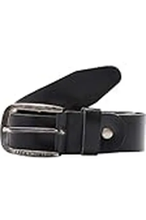 JACK & JONES JJIPAUL JJLEATHER BELT NOOS, Cinturón Hombre, Negro , 95 cm (Talla del fabricante: 95)