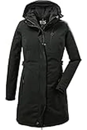 Killtec Womens Parka funcional con capucha con cremallera - KOW 165 WMN PRK, aceituna oscura, 36, 37726-000