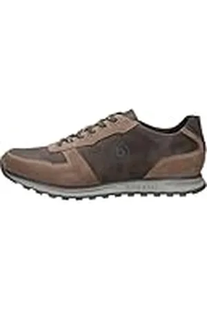 Bugatti Materialmix-Sneaker im Klassischen Business-Stil, Zapatillas Hombre, Gris Oscuro 1411, 46 EU