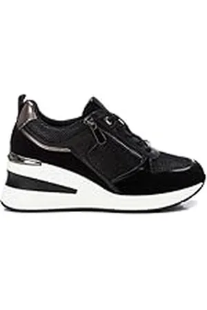 Xti Zapatilla Mujer Negro - Calzado Cómodo y Versátil - Moda Casual - Modelo 14307303 (Talla 41)
