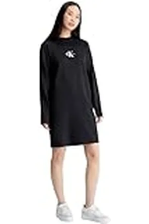 Calvin Klein Jeans MONOLOGO Milano LS tee Dress J20J222520 Vestidos Tipo Camiseta, , M para Mujer