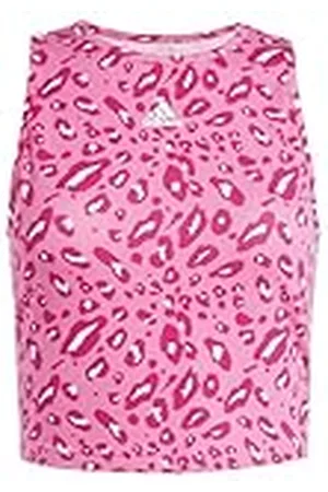 adidas Mujer Essentials Animal-Print Crop Tank Top, , L