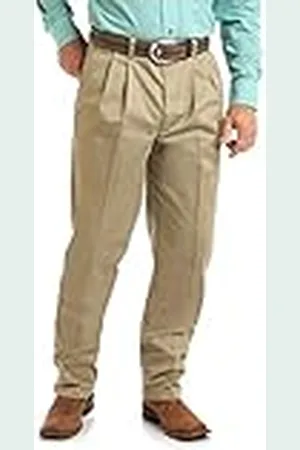 Wrangler Riata Pleated Relaxed Fit Casual Pant Pantalones, , 38W/32L para Hombre