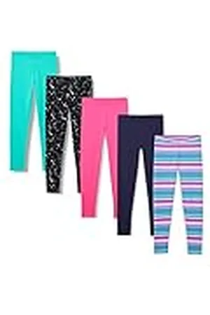 Amazon Leggings Niña, Pack de 5, , 2 años