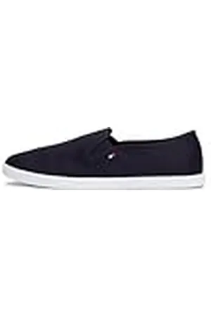 Tommy Hilfiger Calzado Mujer Canvas Slip-On Sneaker Mocasín, Blau (Azul), 37